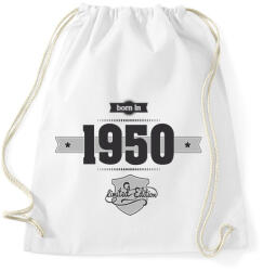 printfashion born-in-1950-(dark&lightgrey) - Sportzsák, Tornazsák - Fehér (468828)