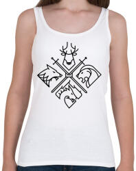 printfashion Trónok harca klánok - Női atléta - Fehér (326736)