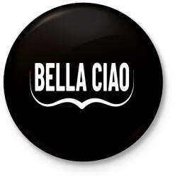printfashion Bella Ciao bajusz - Kitűző, hűtőmágnes - Fekete (5317201)