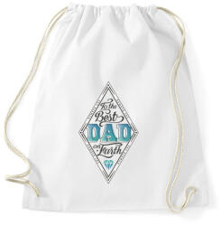 printfashion A világ legjobb apukájának - Sportzsák, Tornazsák - Fehér (401801)
