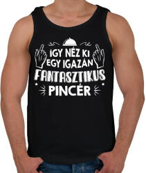 printfashion Fantasztikus pincér - Férfi atléta - Fekete (9429610)