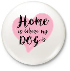 printfashion DOG LOVE - Kitűző, hűtőmágnes - Fehér (3075359)