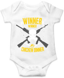 printfashion PUBG - WINNER WINNER CHICKEN DINNER - Baba Body - Fehér (1330704)