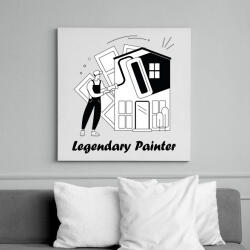 printfashion Legendary Painter - Vászonkép - Fehér (6641094)