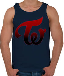 printfashion Twice logo - Férfi atléta - Sötétkék (2515716)