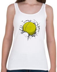 printfashion Teniszlabda a falban - Női atléta - Fehér (16064866)