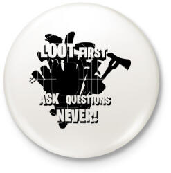printfashion Loot first - Kitűző, hűtőmágnes - Fehér (3087479)