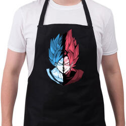 printfashion Super Saiyan Blue VS Super Saiyan Rose - Kötény - Fekete (4926854)