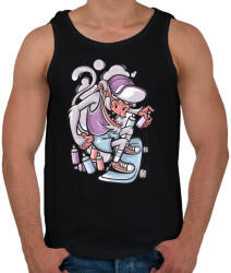 printfashion Deszkás majom - Férfi atléta - Fekete (18048)