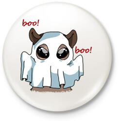 printfashion Kenny, a capybara szellem jelmezben - Kitűző, hűtőmágnes - Fehér (14653891)