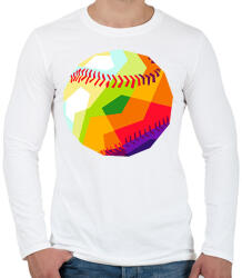 printfashion Baseball-labda - Férfi hosszú ujjú póló - Fehér (15805722)