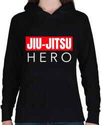 printfashion JIU-JITSU HERO - Női kapucnis pulóver - Fekete (9450262)