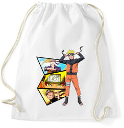 printfashion Naruto - montázs - Sportzsák, Tornazsák - Fehér (7208788)