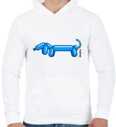 printfashion Kék lufitacskó - Férfi kapucnis pulóver - Fehér (13425720)