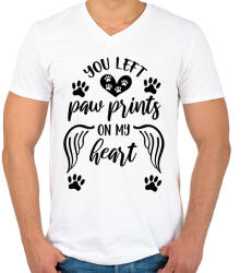 printfashion Kisállat emlék - Férfi V-nyakú póló - Fehér (13986456)
