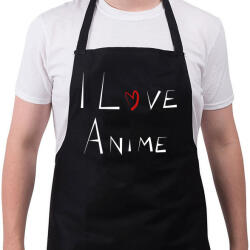 printfashion I love anime - Kötény - Fekete (4928919)