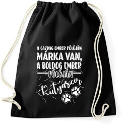printfashion Boldog ember pólóján kutyaszőr - Sportzsák, Tornazsák - Fekete (16436096)