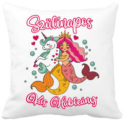 printfashion Szülinapos kis hableány - Párnahuzat, Díszpárnahuzat - Fehér (13846679)