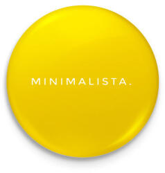 printfashion Minimalista, fehér - Kitűző, hűtőmágnes - Sárga (14218949)