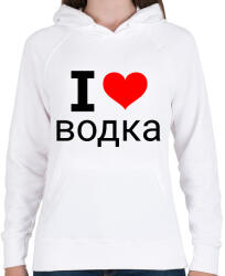 printfashion I love Vodka - Női kapucnis pulóver - Fehér (10654231)