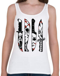 printfashion Késes gyilkosok - Női atléta - Fehér (14462146)
