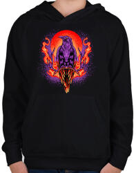 printfashion Holló - Gyerek kapucnis pulóver - Fekete (13749081)