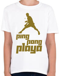 printfashion PingPongPlaya - Gyerek póló - Fehér (962730)