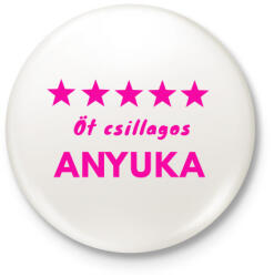 printfashion 5 CSILLAGOS ANYUKA - Kitűző, hűtőmágnes - Fehér (3080849)