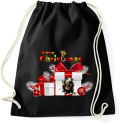 printfashion T-Rex Karácsonyra - Sportzsák, Tornazsák - Fekete (5764541)