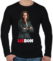 printfashion LISBON - Férfi hosszú ujjú póló - Fekete (10843318)