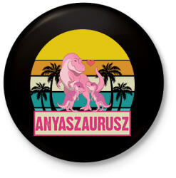 printfashion Anyaszaurusz - lány - Kitűző, hűtőmágnes - Fekete (7472913)