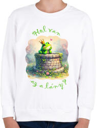 printfashion Hol van az a lány? - Gyerek pulóver - Fehér (15622197)