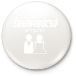 printfashion Legénybúcsú végjáték - Kitűző, hűtőmágnes - Fehér (7611367)