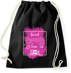printfashion A kedves emberek májusban születtek - Sportzsák, Tornazsák - Fekete (1475329)