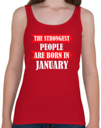 printfashion A legerősebb emberek januárban születnek - Női atléta - Cseresznyepiros (1367186)