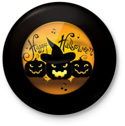 printfashion Happy Halloween Kör - Kitűző, hűtőmágnes - Fekete (3098741)