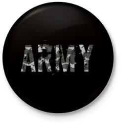 printfashion Army - Kitűző, hűtőmágnes - Fekete (5269876)