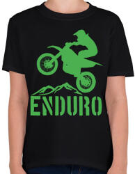 printfashion Enduro - Gyerek póló - Fekete (4252206)