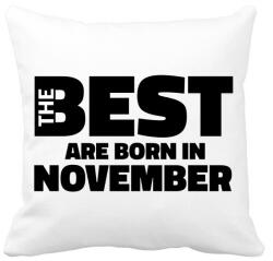 printfashion The Best are born in november - Párnahuzat, Díszpárnahuzat - Fehér (5426215)