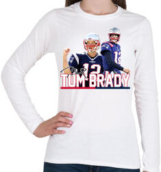 printfashion Tom Brady - Női hosszú ujjú póló - Fehér (16404893)