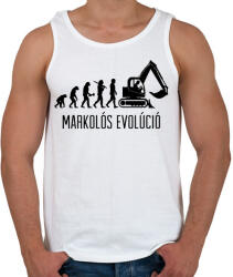 printfashion Markolós evolúció - Férfi atléta - Fehér (4762817)