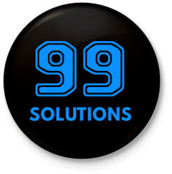 printfashion 99 SOLUTIONS - Kitűző, hűtőmágnes - Fekete (3100912)