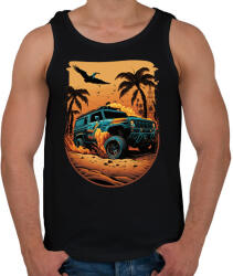 printfashion HUMMER Hod Rod Beach - Férfi atléta - Fekete (13203721)