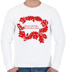 printfashion Pálinka dal páros minta #1 - Férfi pulóver - Fehér (15193064)