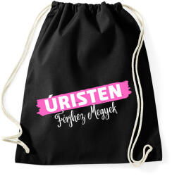 printfashion Úristen Férjhez megyek - vicces póló minta a menyasszonynak - rózsaszín-fehér - Sportzsák, Tornazsák - Fekete (12012897)