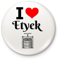 printfashion Etyeki piknik - Kitűző, hűtőmágnes - Fehér (10735565)