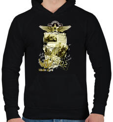 printfashion MOTOCLUB - Férfi kapucnis pulóver - Fekete (301490)