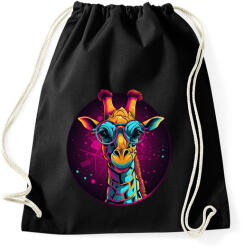 printfashion Retro zsiráf - Sportzsák, Tornazsák - Fekete (13325070)