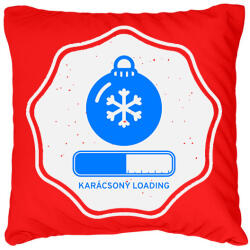 printfashion KARÁCSONY LOADING - Párnahuzat, Díszpárnahuzat - Piros (9554383)