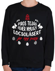 printfashion Jár egy puszi - Gyerek pulóver - Fekete (13083479)